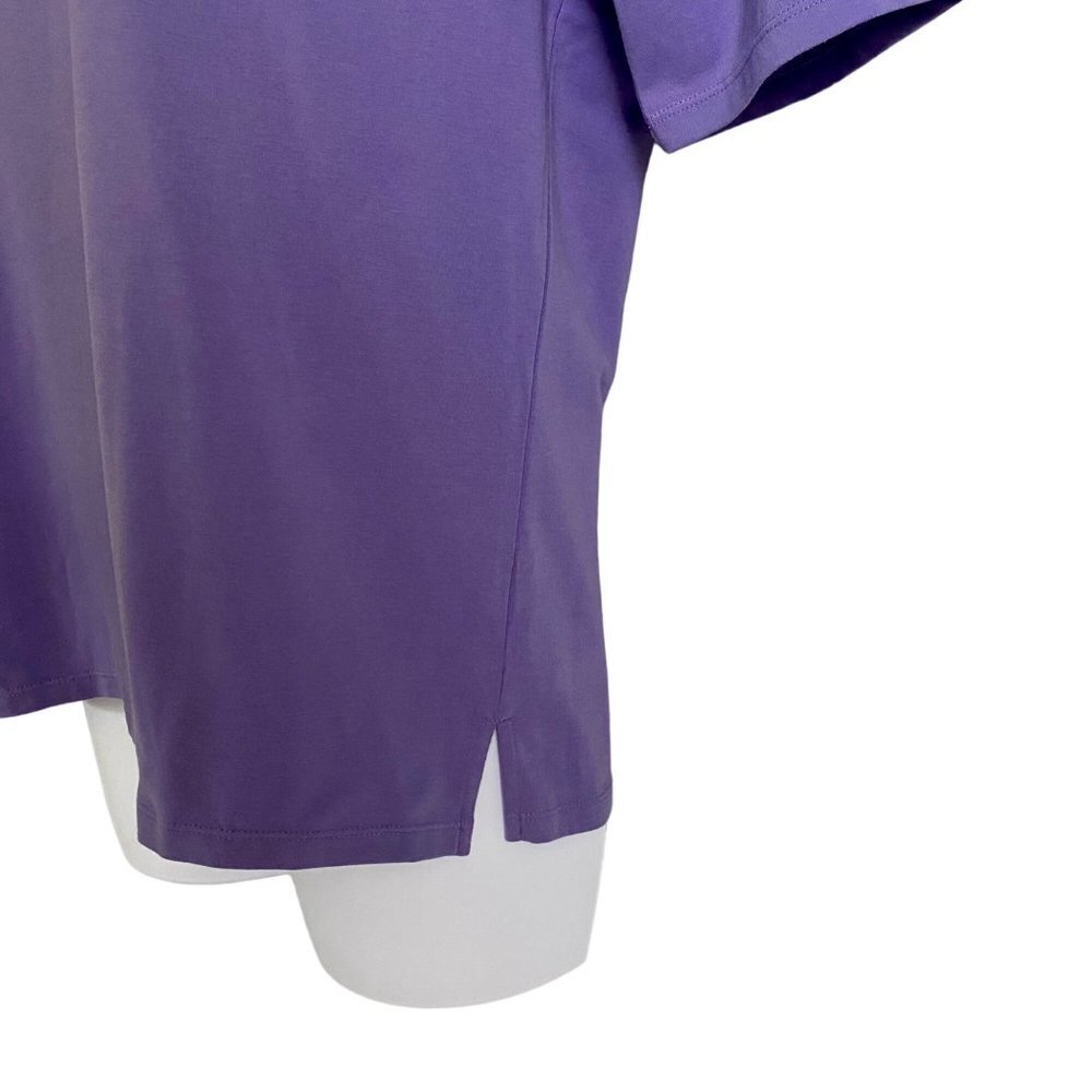 Draper's & Damon's Purple Short Sleeve Shirt Women's Size Large NEW NWT - Picture 5 of 8